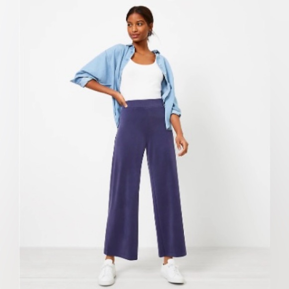 NWT Wide Leg Pull On LOFT pants XXL.  Mid rise. Thick, Quality Material